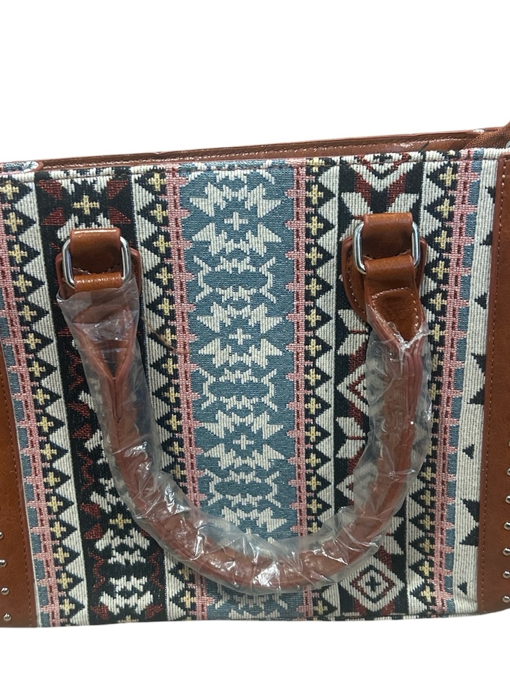 New Western Aztec Print Tote Bag Boho Crossbody Shoulder Purse